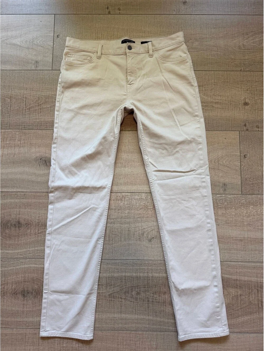 Banana Republic Traveler Slim Fit White 5-Pocket Pants – Men’s 34x34
